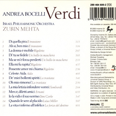 Andrea Bocelli (Андреа Бочелли): Verdi