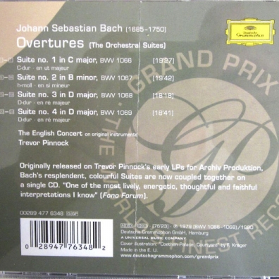 Trevor Pinnock (Тревор Пиннок): Bach: The Orchestral Suites BWV 1066-1069