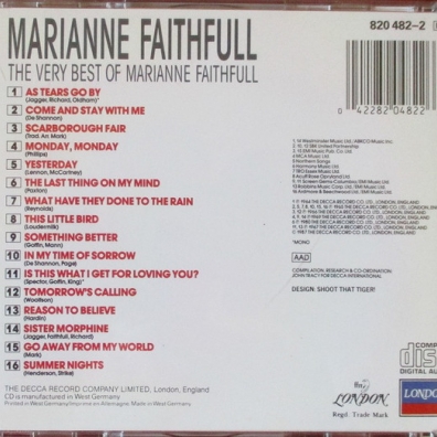 Marianne Faithfull (Марианна Фейтфулл): The Very Best Of Marianne Faithful