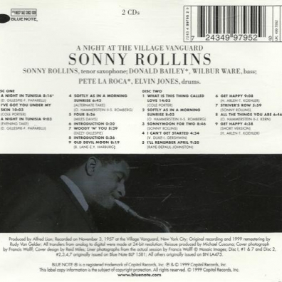 Sonny Rollins (Сонни Роллинз): A Night At The Village Vanguard