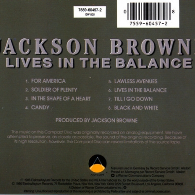 Jackson Browne (Джексон Браун): Lives In The Balance