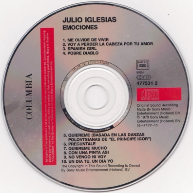 Julio Iglesias (Хулио Иглесиас): Emociones
