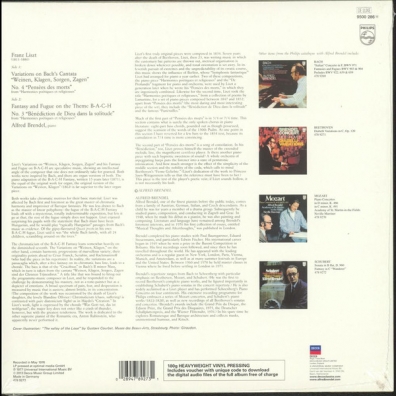 Liszt: Fantasia And Fugue On Bach; Variations On Weinen Klagen Alfred Brendel (Альфред Брендель): Liszt: Fantasia And Fugue On Bach; Variations On Weinen Klagen