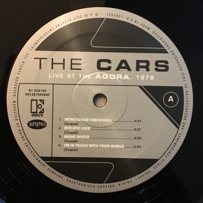 Live At The Agora 1978 The Cars: Live At The Agora 1978