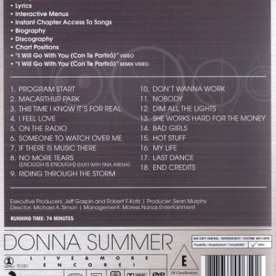 Donna Summer (Донна Саммер): Vh1 Presents Live & More Encore!