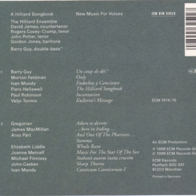 A Hilliard Song Book: New Music For Voices The Hilliard Ensemble (Зе Хиллиард-Ансамбль): A Hilliard Song Book: New Music For Voices