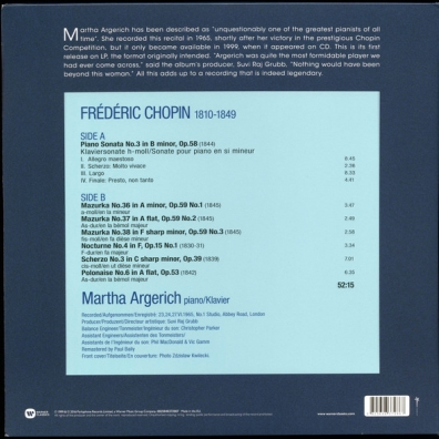 Chopin - The Legendary 1965 Recording Martha Argerich (Марта Аргерих): Chopin - The Legendary 1965 Recording