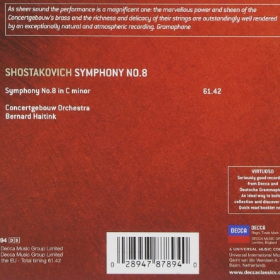 Shostakovich: Symphony No.8 Bernard Haitink (Бернард Хайтинк): Shostakovich: Symphony No.8