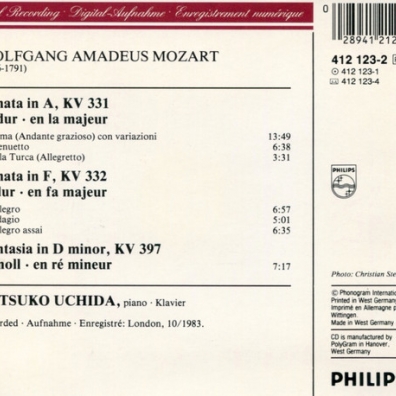 Mitsuko Uchida (Мицуко Утида): Mozart: Piano Sonatas Nos. 11 & 12/Fantasia in D m
