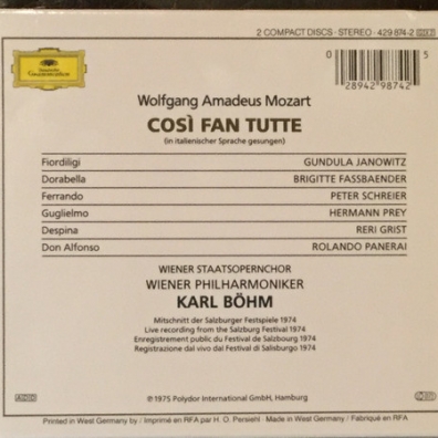Karl Boehm (Карл Бём): Mozart: Cosi Fan Tutte