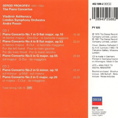 Prokofiev: The Piano Concertos Vladimir Ashkenazy (Владимир Ашкенази): Prokofiev: The Piano Concertos