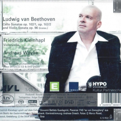 Ludwig Van Beethoven (Людвиг Ван Бетховен): Cello Sonatas Vol. 2 (Cello Sonatas Op. 102 No. 1 & 2, Violin Sonata Op. 96, Transcr.)