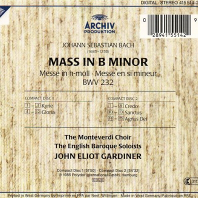 John Eliot Gardiner (Джон Элиот Гардинер): Bach: Mass In B-Minor