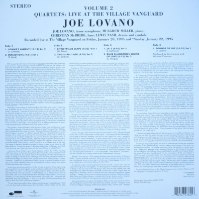 Joe Lovano (Джо Ловано): Quartets: Live At The Village Vanguard Vol. 2