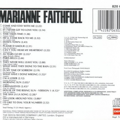 Marianne Faithfull (Марианна Фейтфулл): Marianne Faithfull
