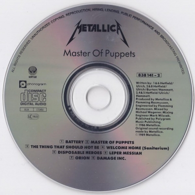 Master Of Puppets Metallica (Металлика): Master Of Puppets