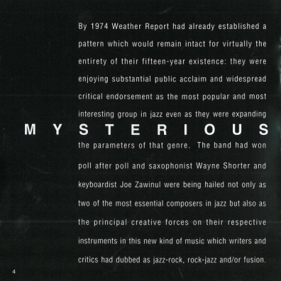 Mysterious Traveller Weather Report (Веазер Репорт): Mysterious Traveller