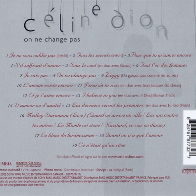 Celine Dion (Селин Дион): On Ne Change Pas