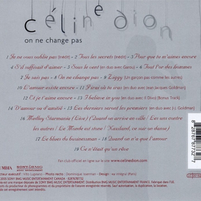 On Ne Change Pas Celine Dion (Селин Дион): On Ne Change Pas