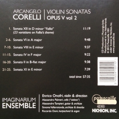 Arcangelo Corelli (Арканджело Корелли): Sonaten Op. 5 Vol. 2/Enrico Onofri, Imaginarium Ensemble