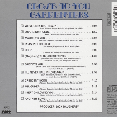Close To You The Carpenters: Close To You