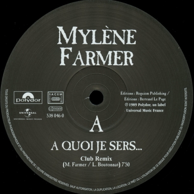 A Quoi Je Sers Mylene Farmer (Милен Фармер): A Quoi Je Sers