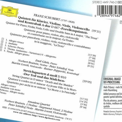Emil Gilels (Эмиль Гилельс): Schubert: Piano Quintet "The Trout"; String Quarte