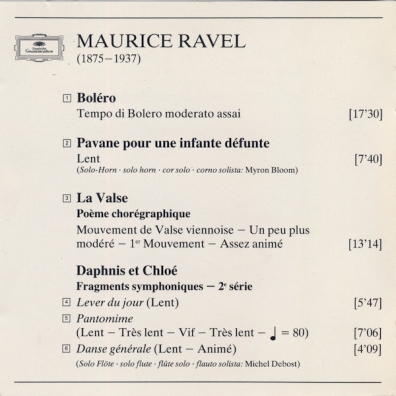 Daniel Barenboim (Даниэль Баренбойм): Ravel: Bol?ro; Pavane pour une infante d?funte; Da