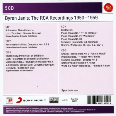 Byron Janis (Байрон Дженис): Byron Janis - The Rca Recordings 1950-19