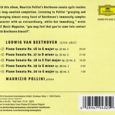 Beethoven Sonatas Maurizio Pollini (Маурицио Поллини): Beethoven Sonatas
