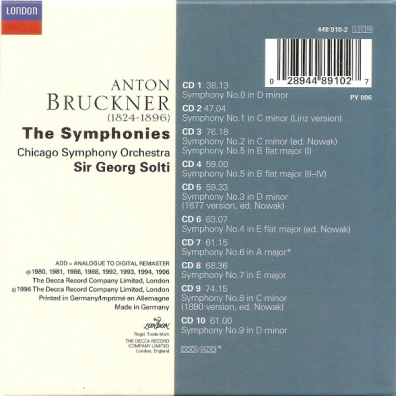 Sir Georg Solti (Георг Шолти): Bruckner: The Symphonies