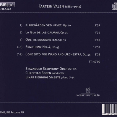 Fartein Valen (Фартейн Вален): Complete Orchestra Works Vol 2: Symphony No. 2 & No. 3; An Die Hoffnung; Epithalamion; Nenia