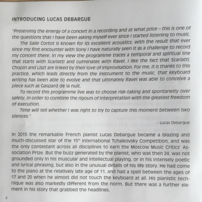 Lucas Debargue (Люка Дебарг): Lucas Debargue: Scarlatti, Chopin, Liszt, Ravel