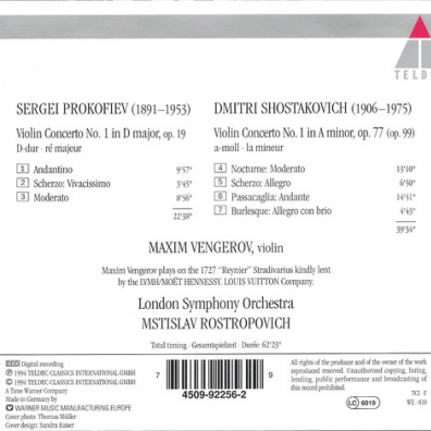 Violin Concertos No 1 Максим Венгеров: Violin Concertos No 1