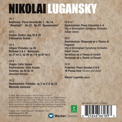 Chopin, Rachmaninov, Beethoven & Prokofiev Nikolai Lugansky (Николай Луганский): Chopin, Rachmaninov, Beethoven & Prokofiev