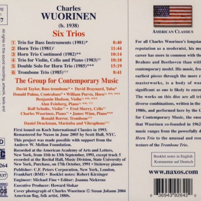 6 Trios Charles Wuorinen (Чарльз Вуоринен): 6 Trios