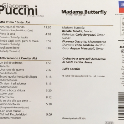 Tullio Serafin (Туллио Серафин): Puccini: Madama Butterfly