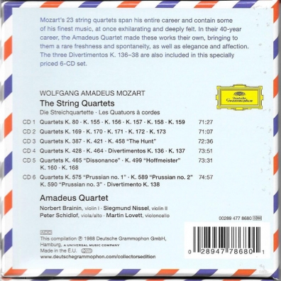 Mozart: The String Quartets Quartetto Italiano (Итальянский квартет): Mozart: The String Quartets