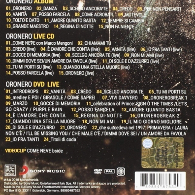 Oronero Live Giorgia (Джорджиа): Oronero Live