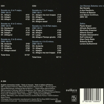 Trio Sonatas Nos. 1-6 Jan Dismas Zelenka (Ян Дисмас Зеленка): Trio Sonatas Nos. 1-6