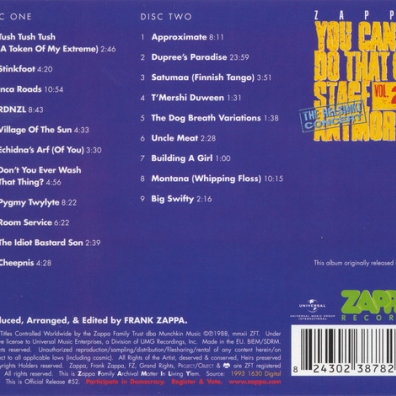 Frank Zappa (Фрэнк Заппа): You Can't Do That On Stage Anymore, Vol. 2