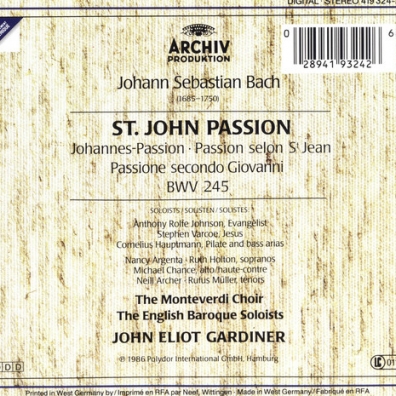 John Eliot Gardiner (Джон Элиот Гардинер): Bach: St.John Passion