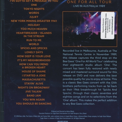 One For All Tour: Live In Australia 1989 Bee Gees (Барри Гибб): One For All Tour: Live In Australia 1989