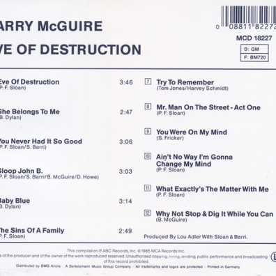 Barry McGuire (Бэрри МакГуайр): Eve Of Destruction