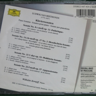 Beethoven: Piano Sonatas Nos.8, 14, 21 & 22 Wilhelm Kempff (Вильгельм Кемпф): Beethoven: Piano Sonatas Nos.8, 14, 21 & 22