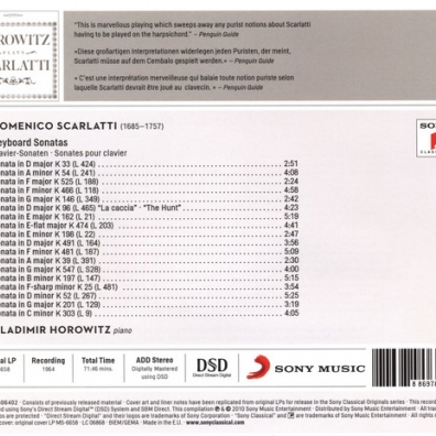 Horowitz: The Celebrated Scarlatti Recordings Владимир Горовиц: Horowitz: The Celebrated Scarlatti Recordings