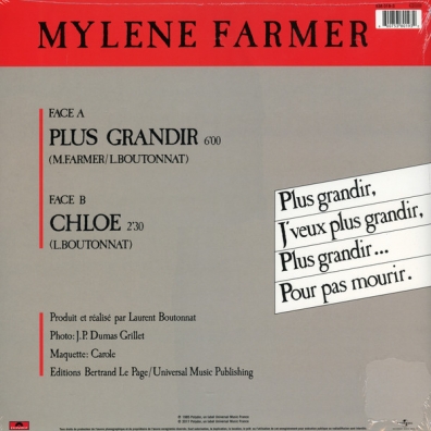 Plus Grandir Mylene Farmer (Милен Фармер): Plus Grandir