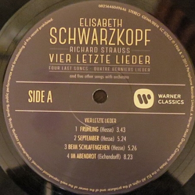 Richard Strauss / Vier Letzte Lieder Elisabeth Schwarzkopf (Элизабет Шварцкопф): Richard Strauss / Vier Letzte Lieder