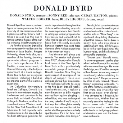 Donald Byrd (Дональд Бёрд): Slow Drag