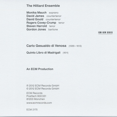 The Hilliard Ensemble (Зе Хиллиард-Ансамбль): Gesualdo: Madrigali
